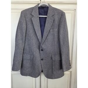 Imperial By Haggar Wool Sport Coat 42 Flecked Tweed‎ Two Button